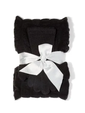 2-Piece Ruffle Scarf & Gloves Set