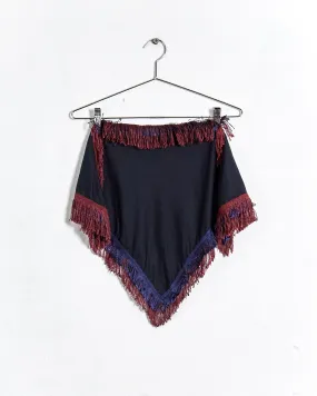 Albus Lumen fringed neck scarf, navy