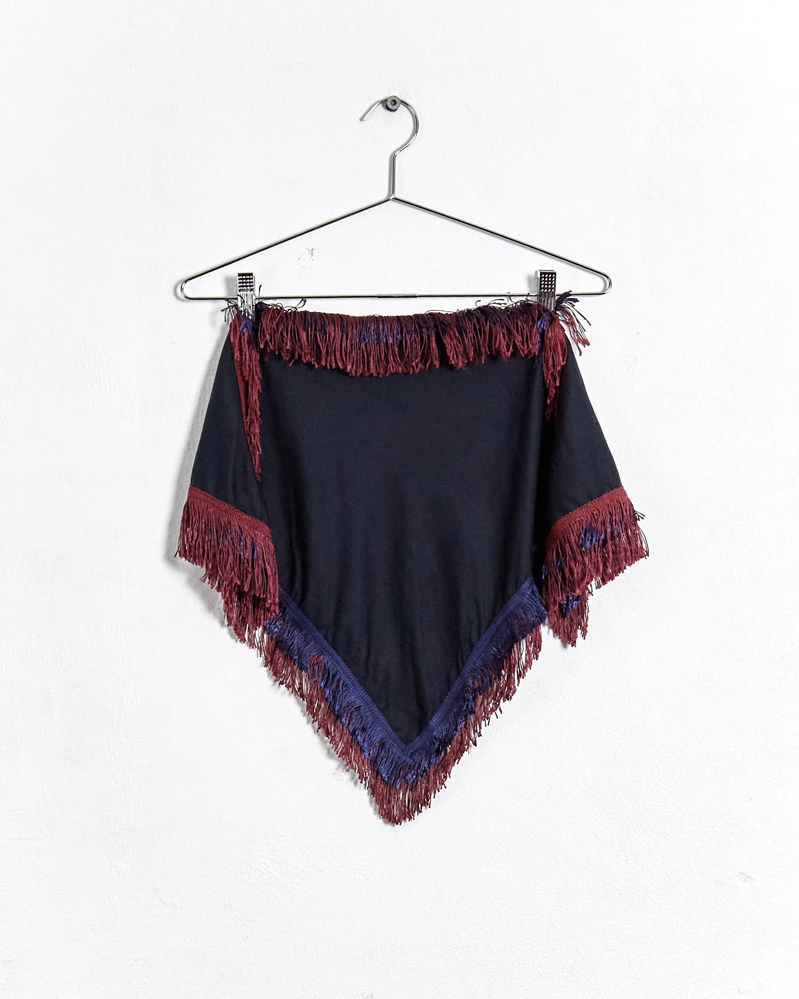 Albus Lumen fringed neck scarf, navy