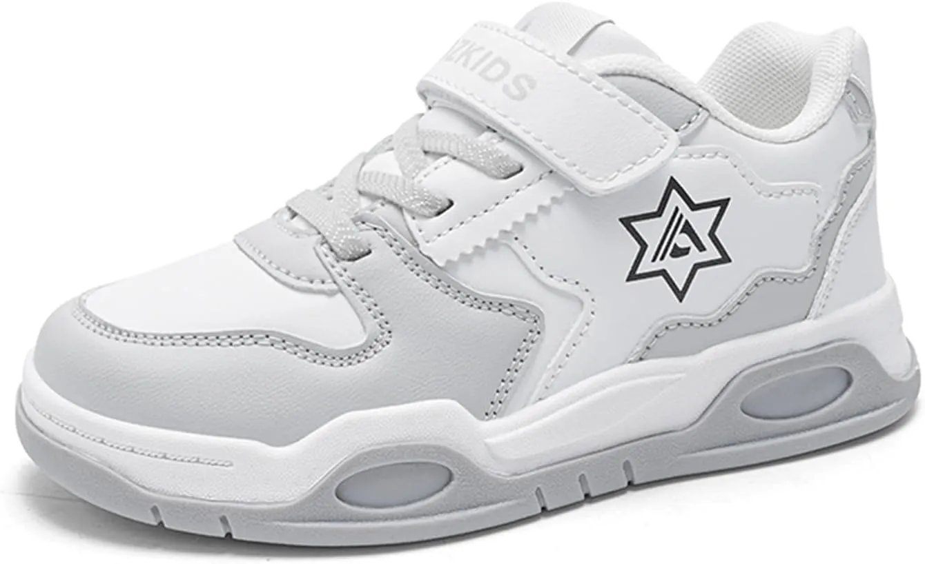 Azooken Boys Sneakers Leather Board Shoes Casual Running Shoes Tennis Shoes Comfortable and Breathable