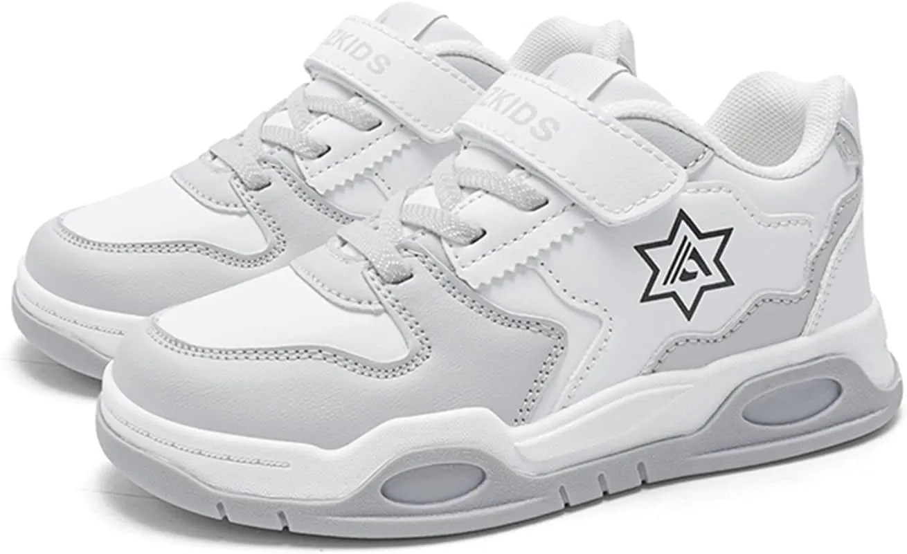 Azooken Boys Sneakers Leather Board Shoes Casual Running Shoes Tennis Shoes Comfortable and Breathable