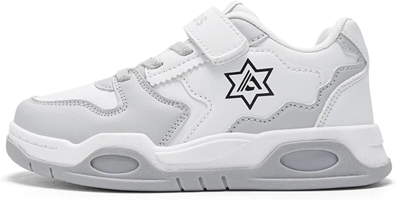 Azooken Boys Sneakers Leather Board Shoes Casual Running Shoes Tennis Shoes Comfortable and Breathable
