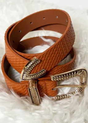 Buckle and Tail Belt - Brown