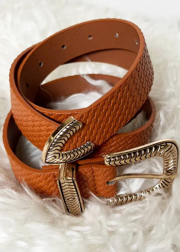 Buckle and Tail Belt - Brown