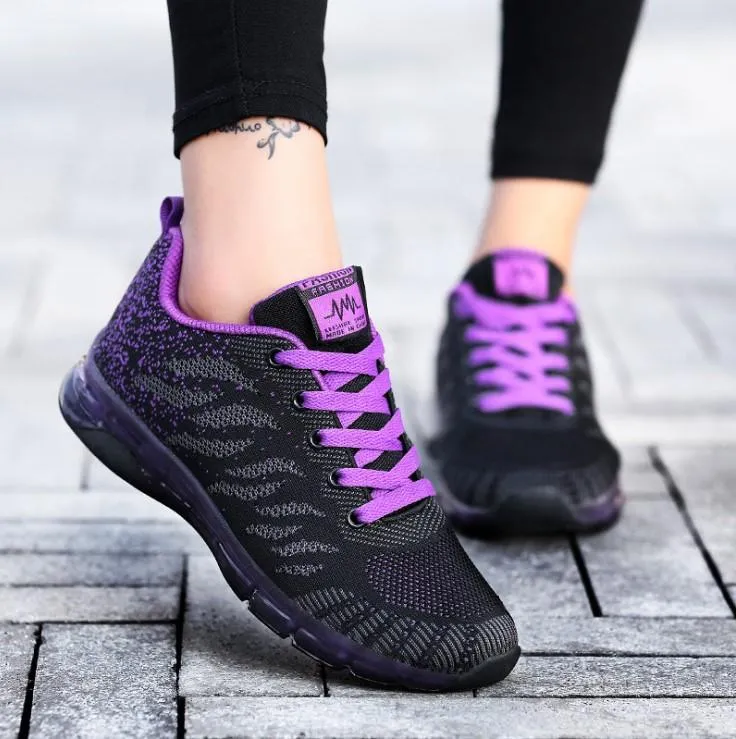 Casual Net Cross Bandage Round Toe Sport Sneakers