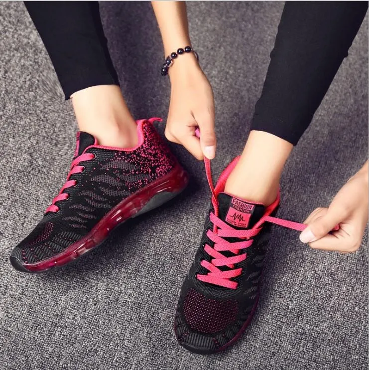 Casual Net Cross Bandage Round Toe Sport Sneakers