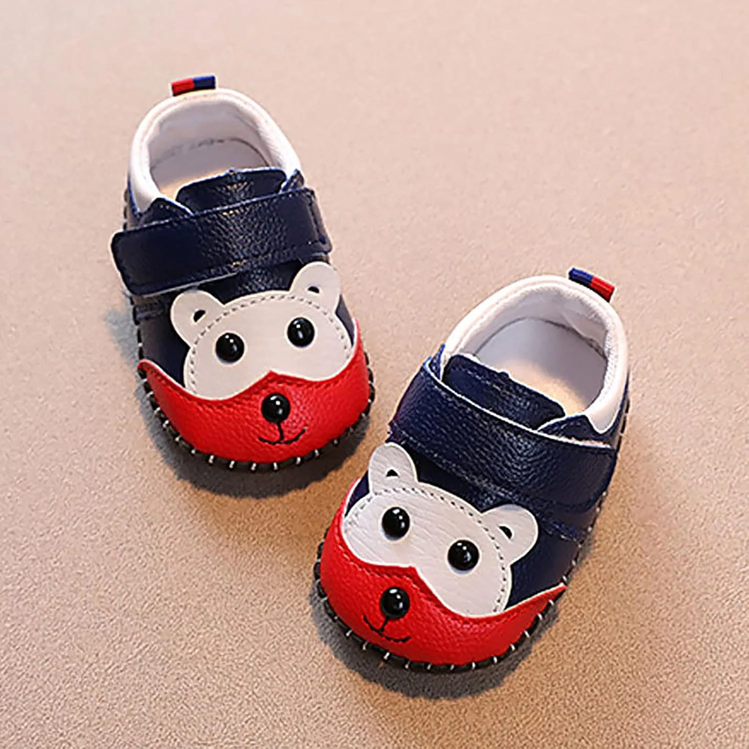 Cute 𝐂artoon Prewalkers Shoes for Infant Baby Boys Girls Soft Sole Leather Non Slip Comfortable Sports Footwear