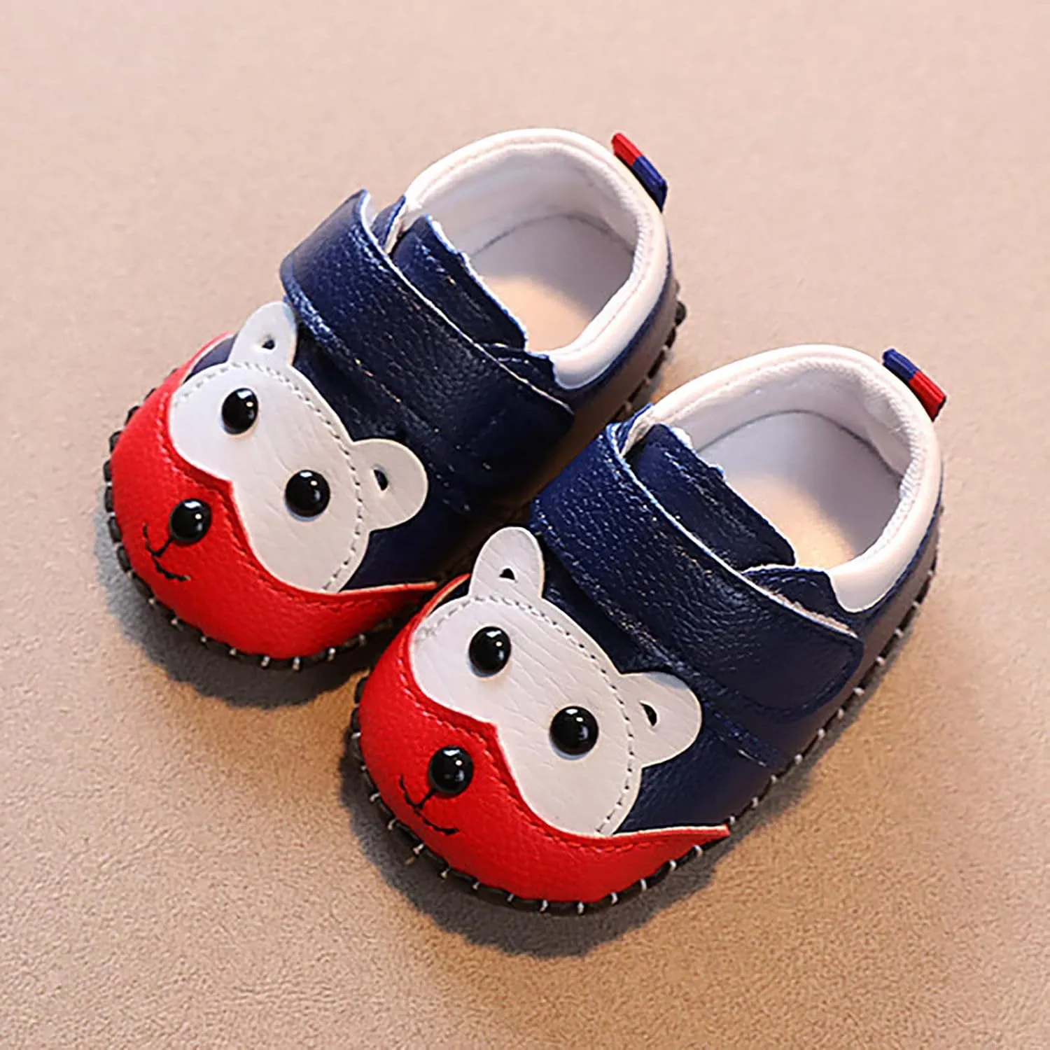 Cute 𝐂artoon Prewalkers Shoes for Infant Baby Boys Girls Soft Sole Leather Non Slip Comfortable Sports Footwear