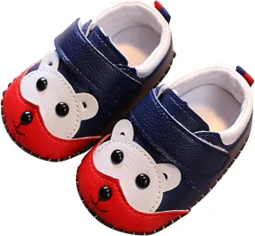 Cute 𝐂artoon Prewalkers Shoes for Infant Baby Boys Girls Soft Sole Leather Non Slip Comfortable Sports Footwear