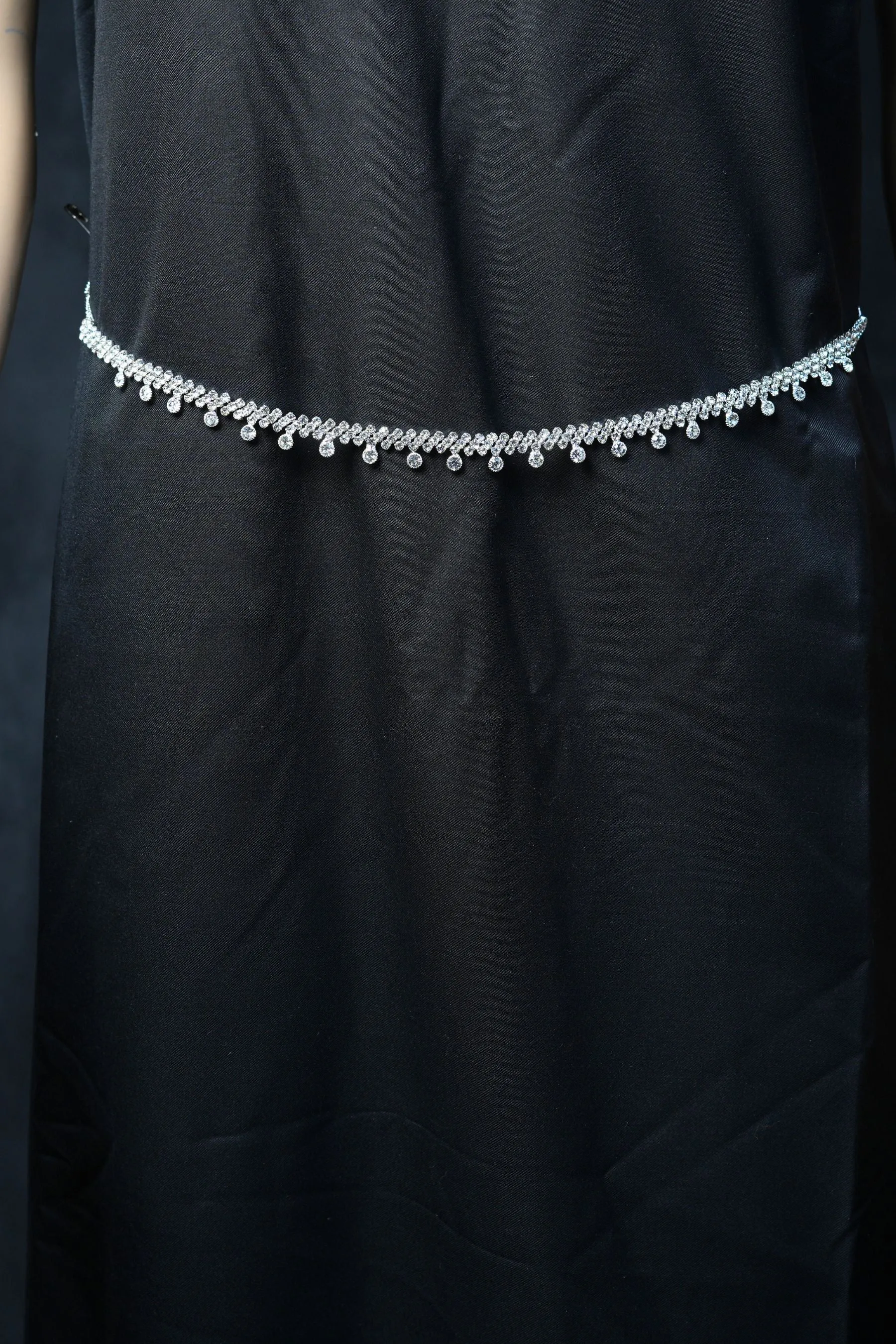 Dazzling Stone Hip Chain - High-Quality Metal with Glittering Stones