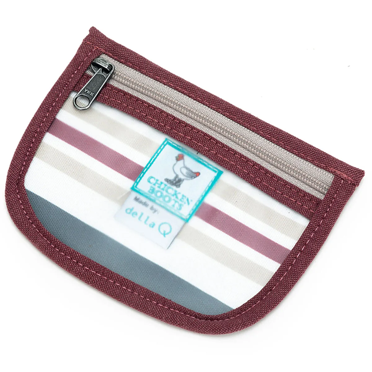 della Q Chicken Boots Stitch Marker Pouch - *Linen - Slate