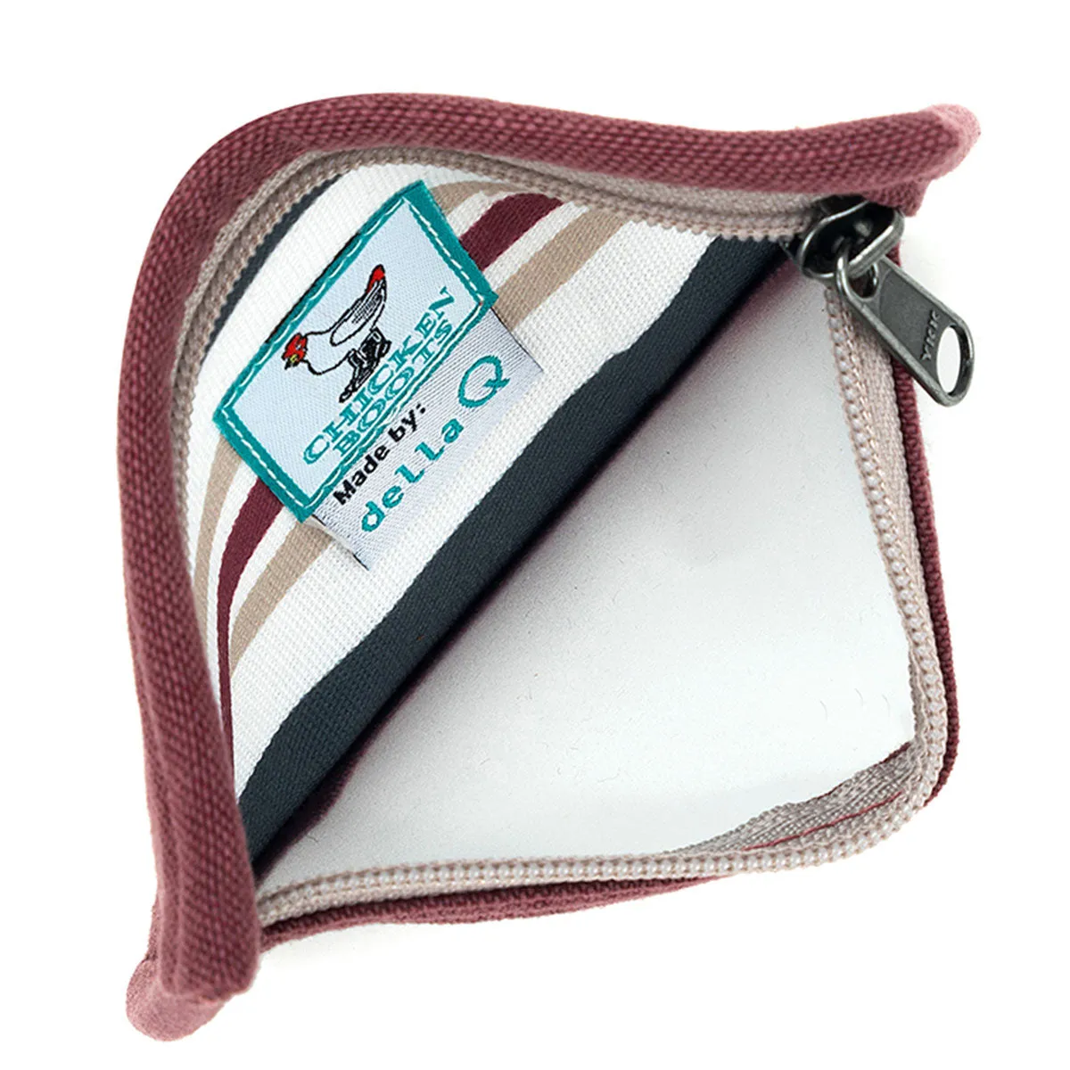 della Q Chicken Boots Stitch Marker Pouch - *Linen - Slate