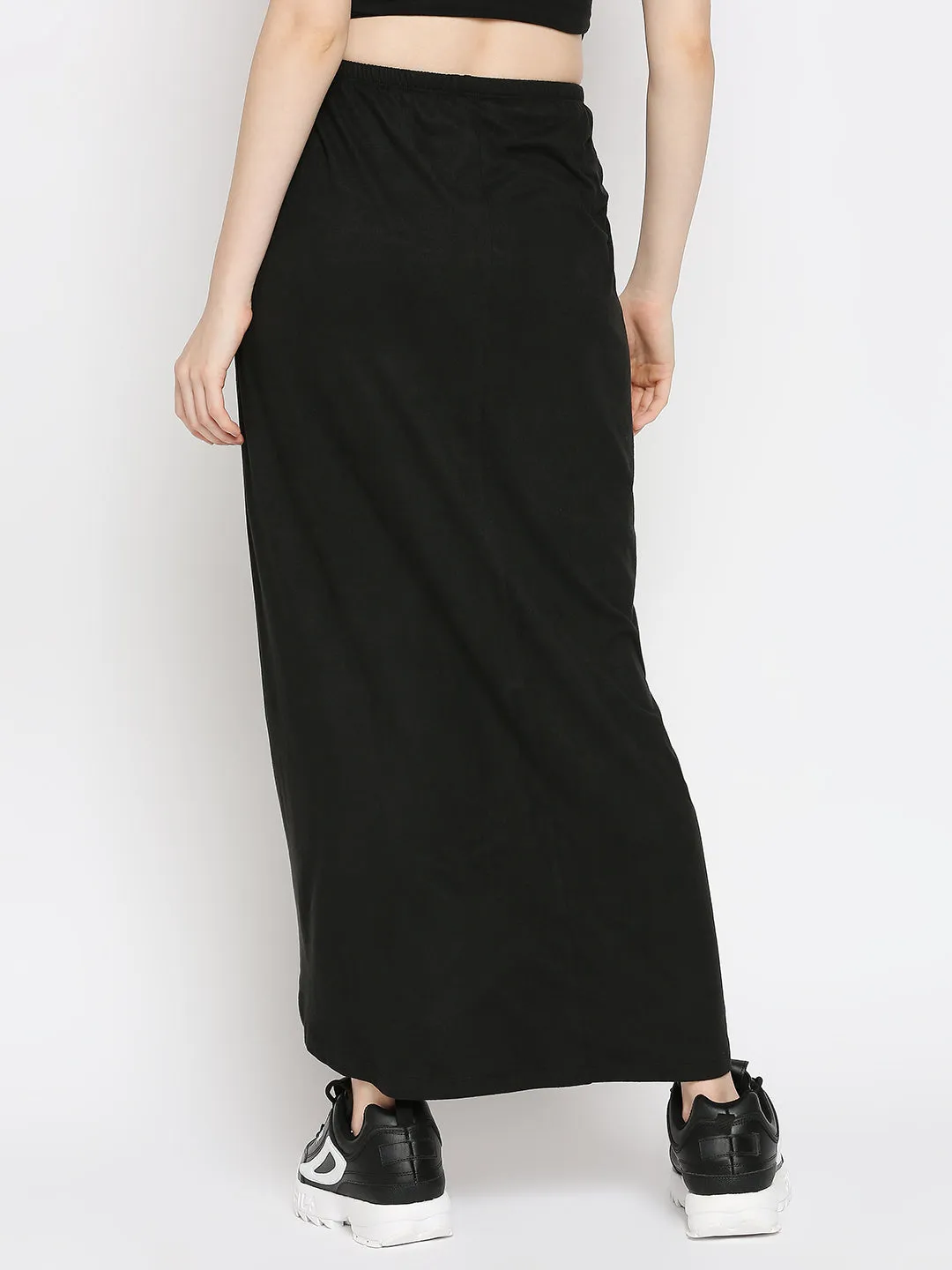 Disrupt Women Black Draped Skirt