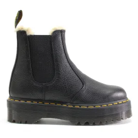 Dr. Martens 2976 Quad FL Pisa Leather Unisex Chelsea Platform Boots