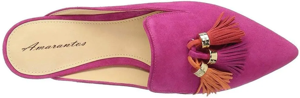Elegant Slip On Casual Comfort Comfort Mules Slippers Pompom Mule Loafers for Women