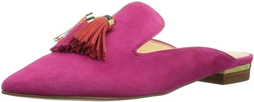 Elegant Slip On Casual Comfort Comfort Mules Slippers Pompom Mule Loafers for Women