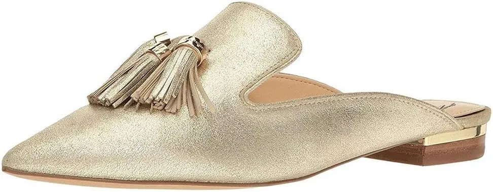 Elegant Slip On Casual Comfort Comfort Mules Slippers Pompom Mule Loafers for Women