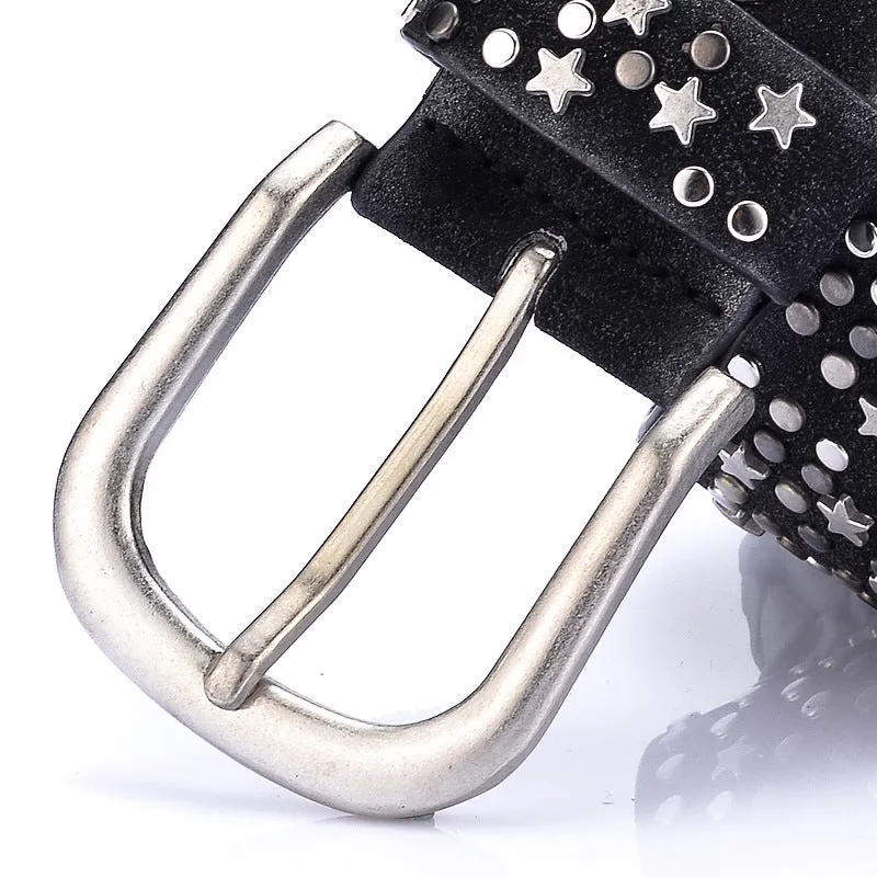 Fashion ladies riveted belt wide belt pants belt