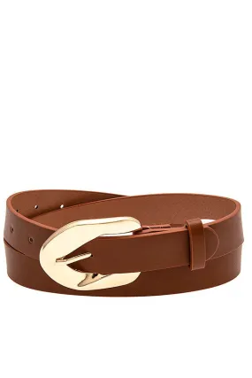 Gold Buckle Brown Belt