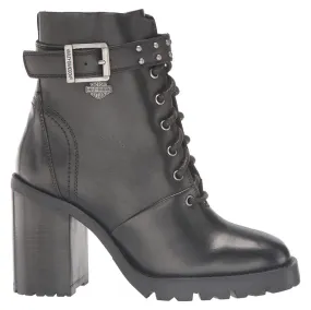 Harley Davidson Adina Full Grain Leather Block Heel Women's Riding Boots