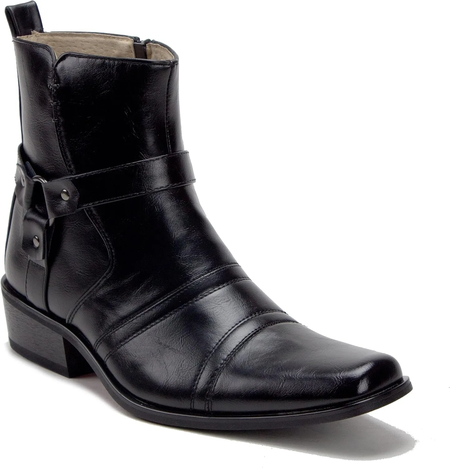 Jazam Men's Chelsea Boots Western Style Short Cowboy Botines de Vaquero para Hombre Ankle High, Riding Rodeo Casual Wear Durable Boots