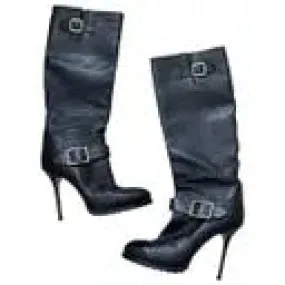 Jimmy Choo Maxima Leather Biker Boots (Pre-Loved)