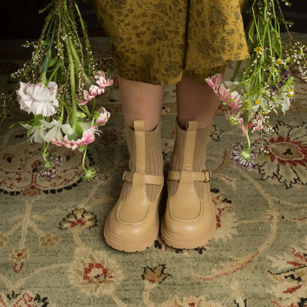 Knit Sock Heel Boots for Girls