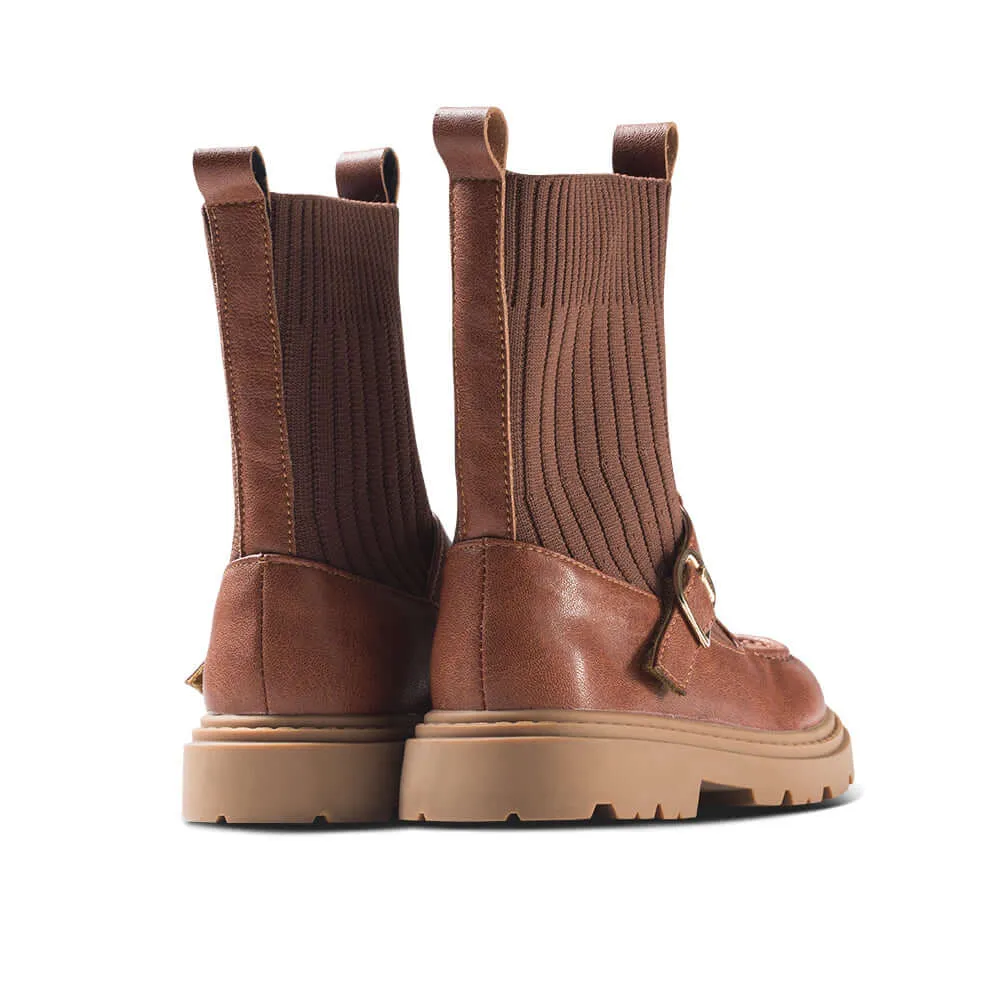 Knit Sock Heel Boots for Girls