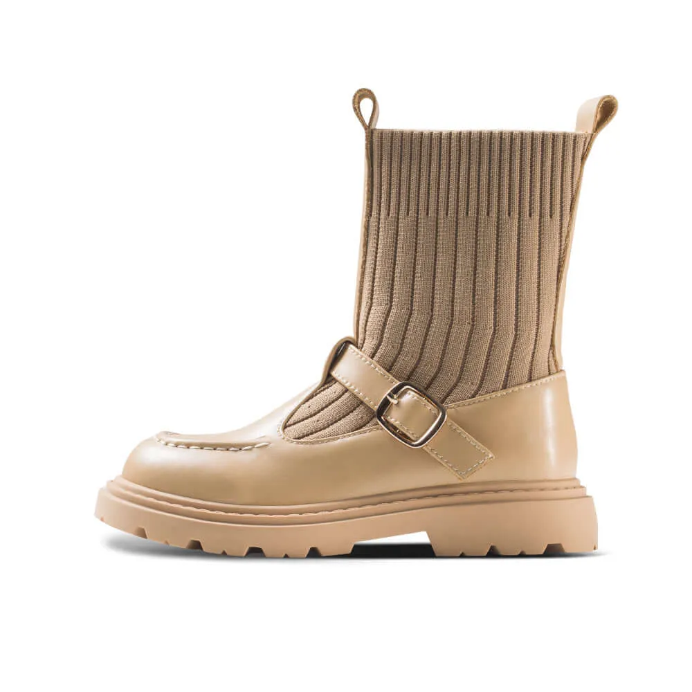 Knit Sock Heel Boots for Girls