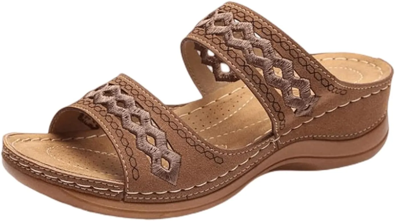 Ladmiple Summer Sandals For Women 2023 Trendy Dressy Orthotic Flip Flops Orthopedic Slippers Slides with Arch Support