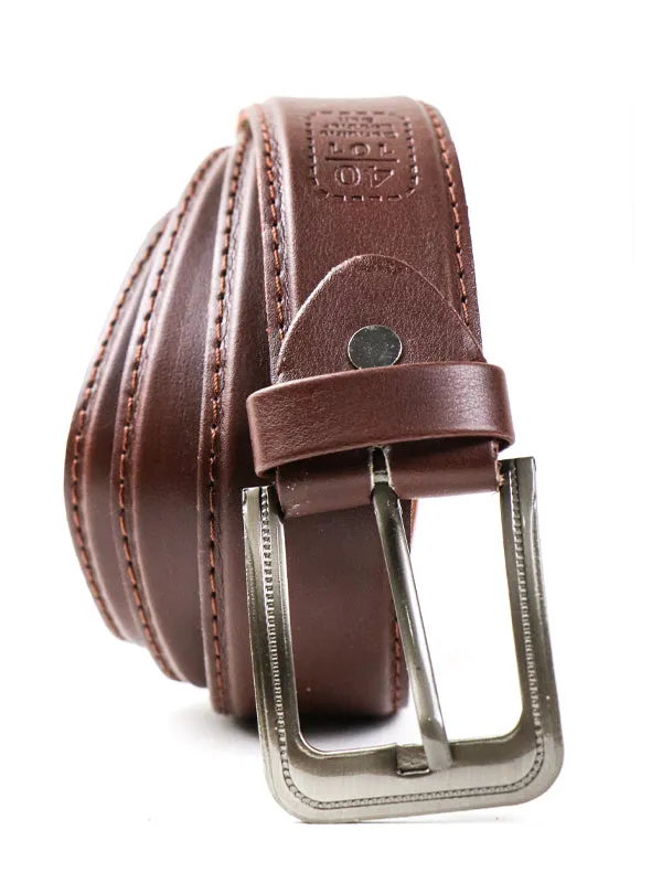 Men's Italian Leather Belt Tan Brown MB32