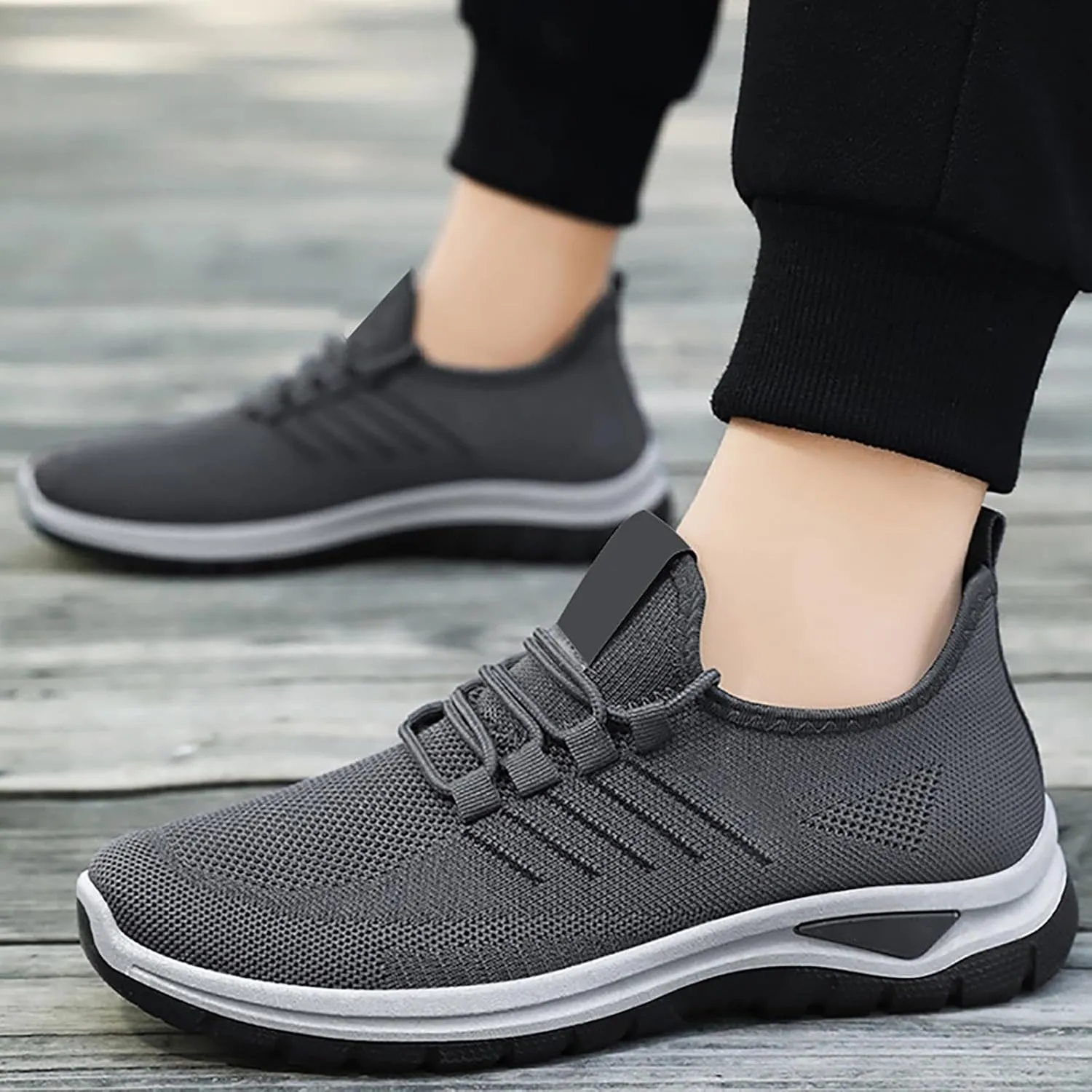 Men's Orthopedic Walking Shoes Solid Color Fashion Sneakers for Men 2025 Casual Mesh Summer Breathable Lightweight Closed Toe Lace up Casual Shoe