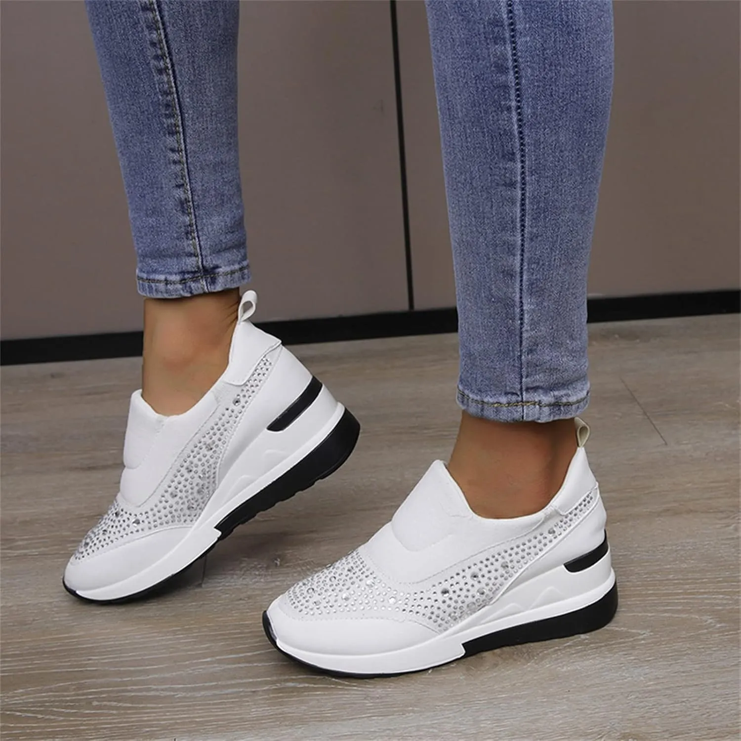 Men's Wide Minimalist Barefoot Sneakers Black Sneakers for Men Slip On Shoes Women Women's Wide Loafers Loafers for Men White Leather Sneakers for Women
