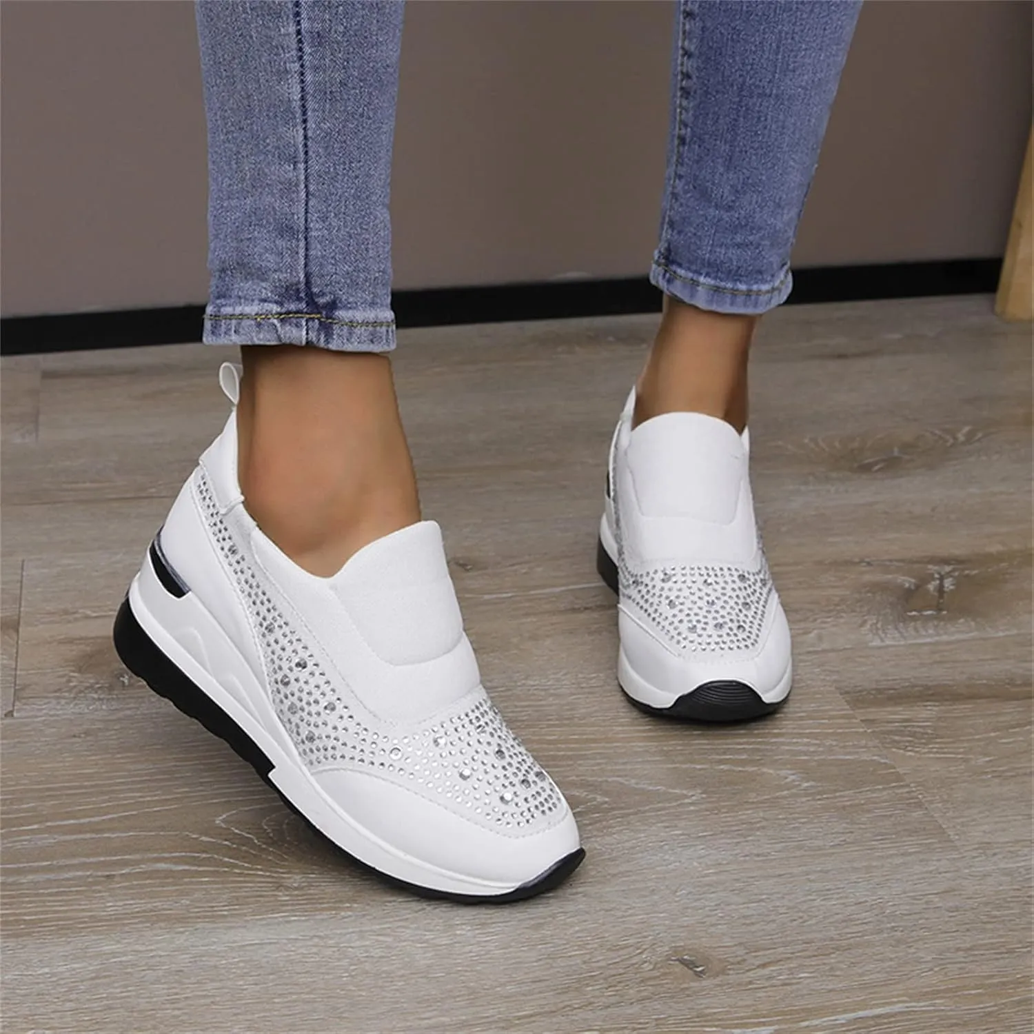 Men's Wide Minimalist Barefoot Sneakers Black Sneakers for Men Slip On Shoes Women Women's Wide Loafers Loafers for Men White Leather Sneakers for Women