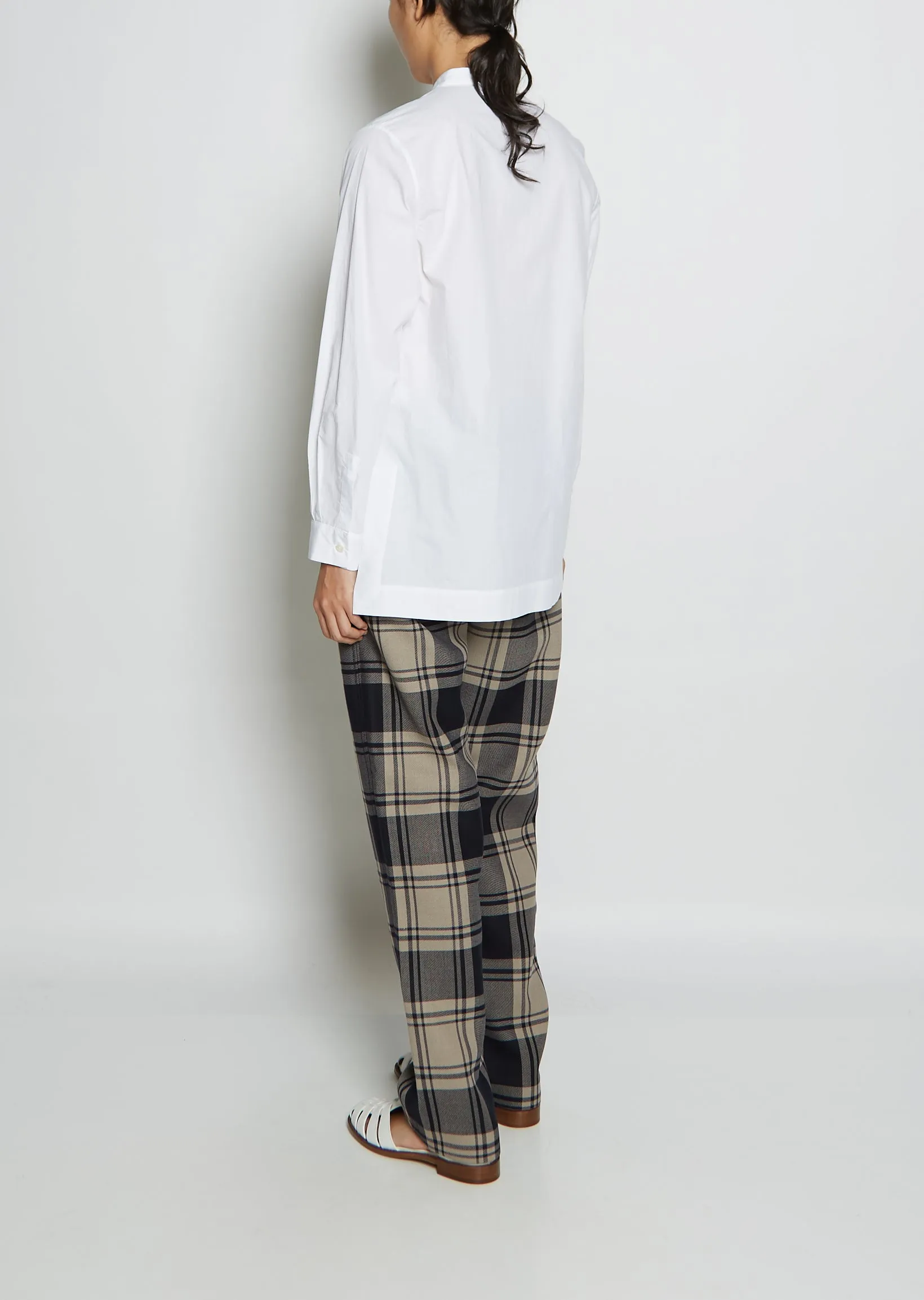 Plastron Cotton Poplin Shirt