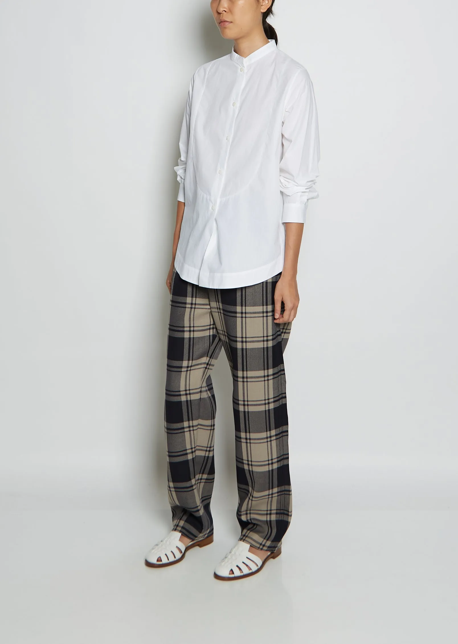 Plastron Cotton Poplin Shirt