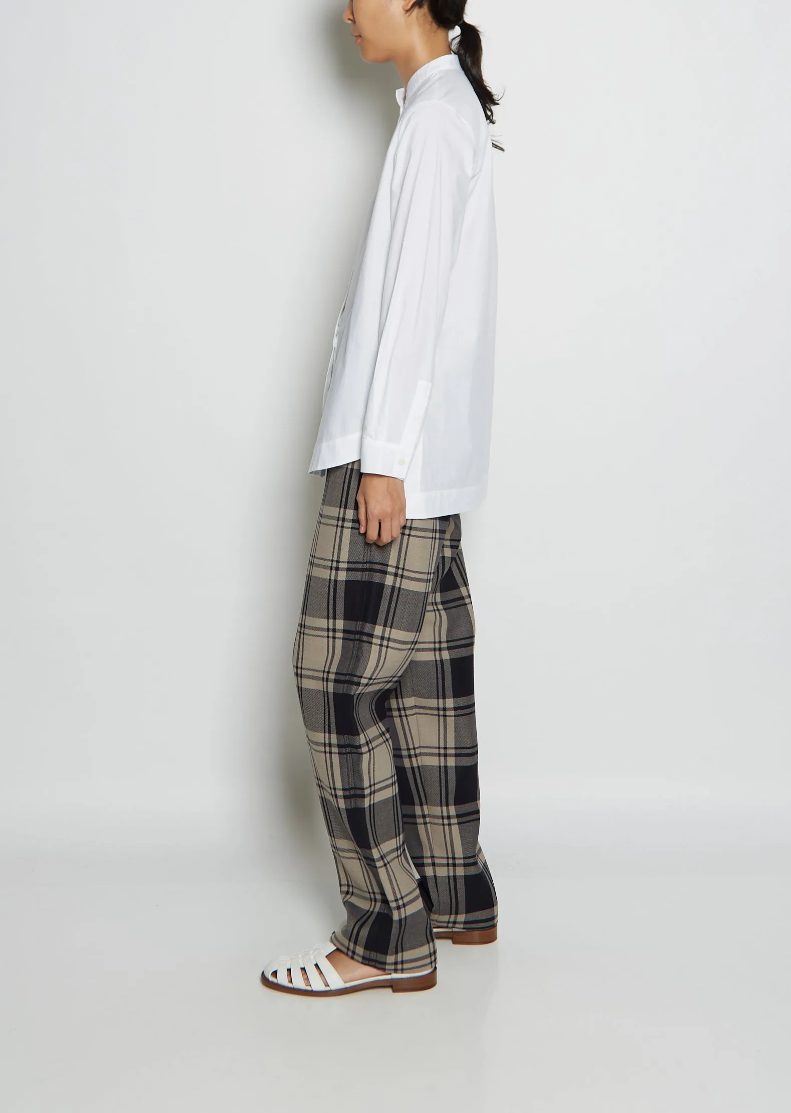 Plastron Cotton Poplin Shirt