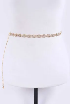 Rhinestone Fashion Chain Belt