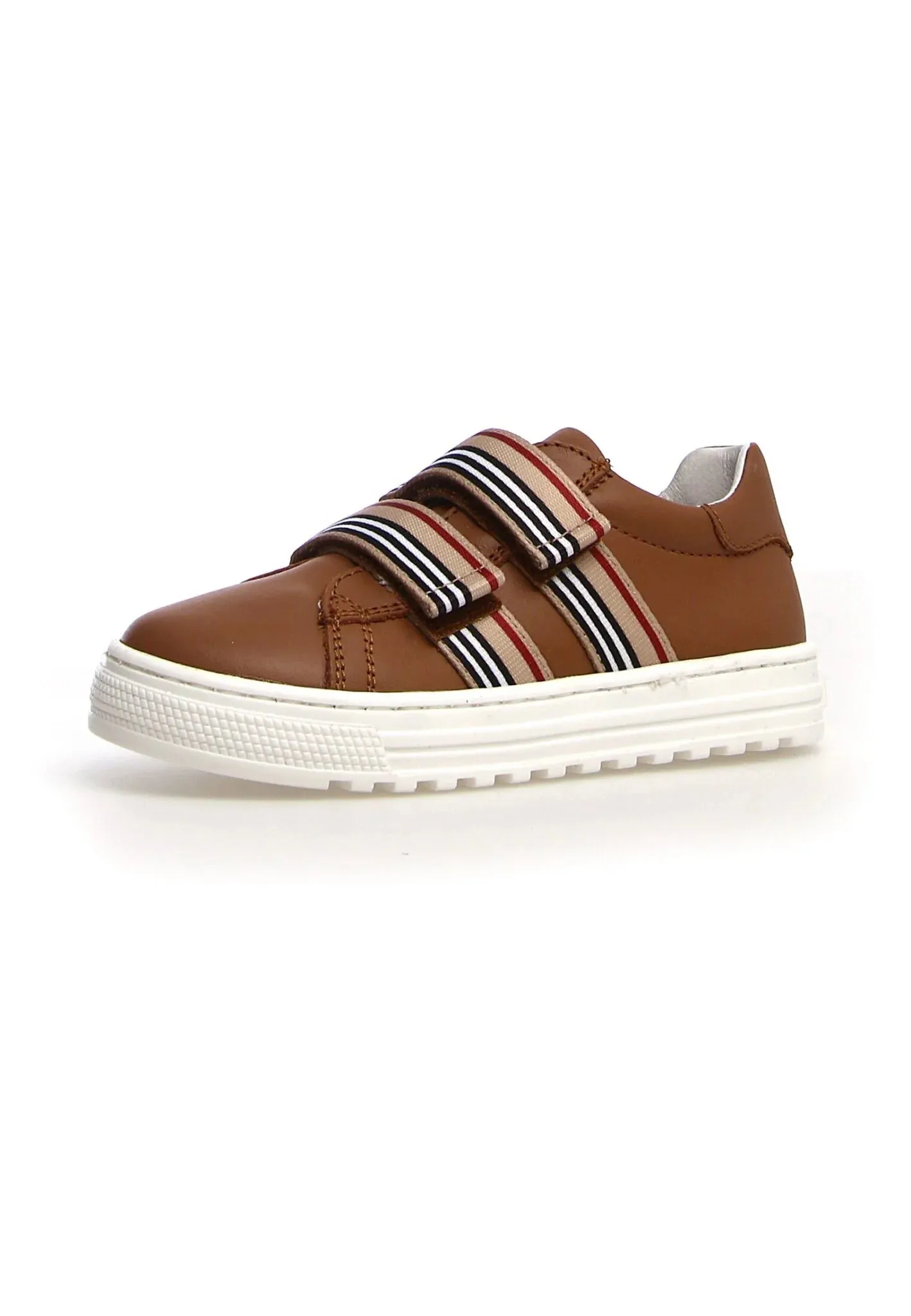 SALE Naturino Camino Burberry Ribbon Double Velcro Sneaker