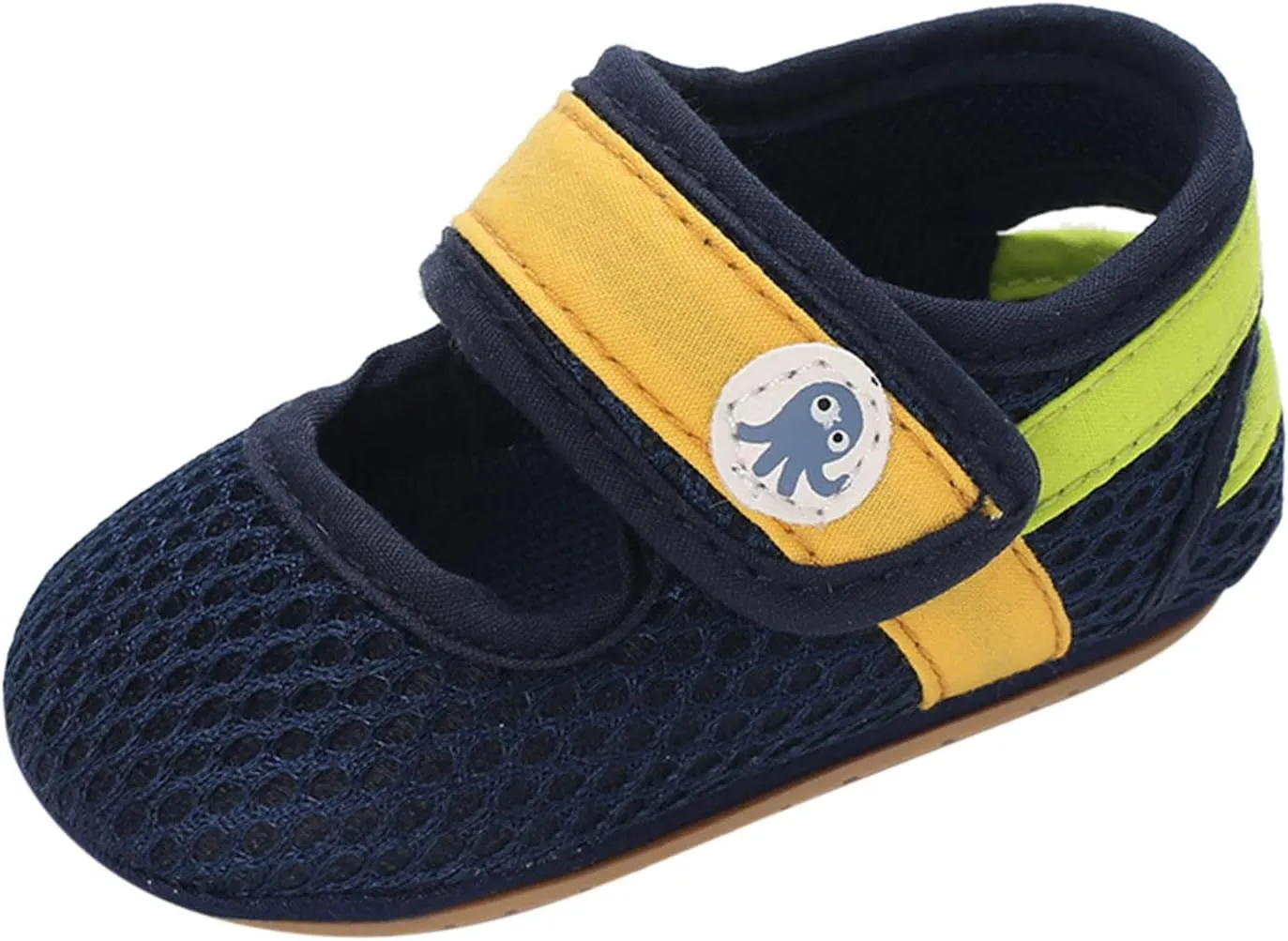 Summer Children Toddlers Boys and Girls Flat Floor Sports Mesh Breathable and Comfortable Hook Loop Glittery High Tops