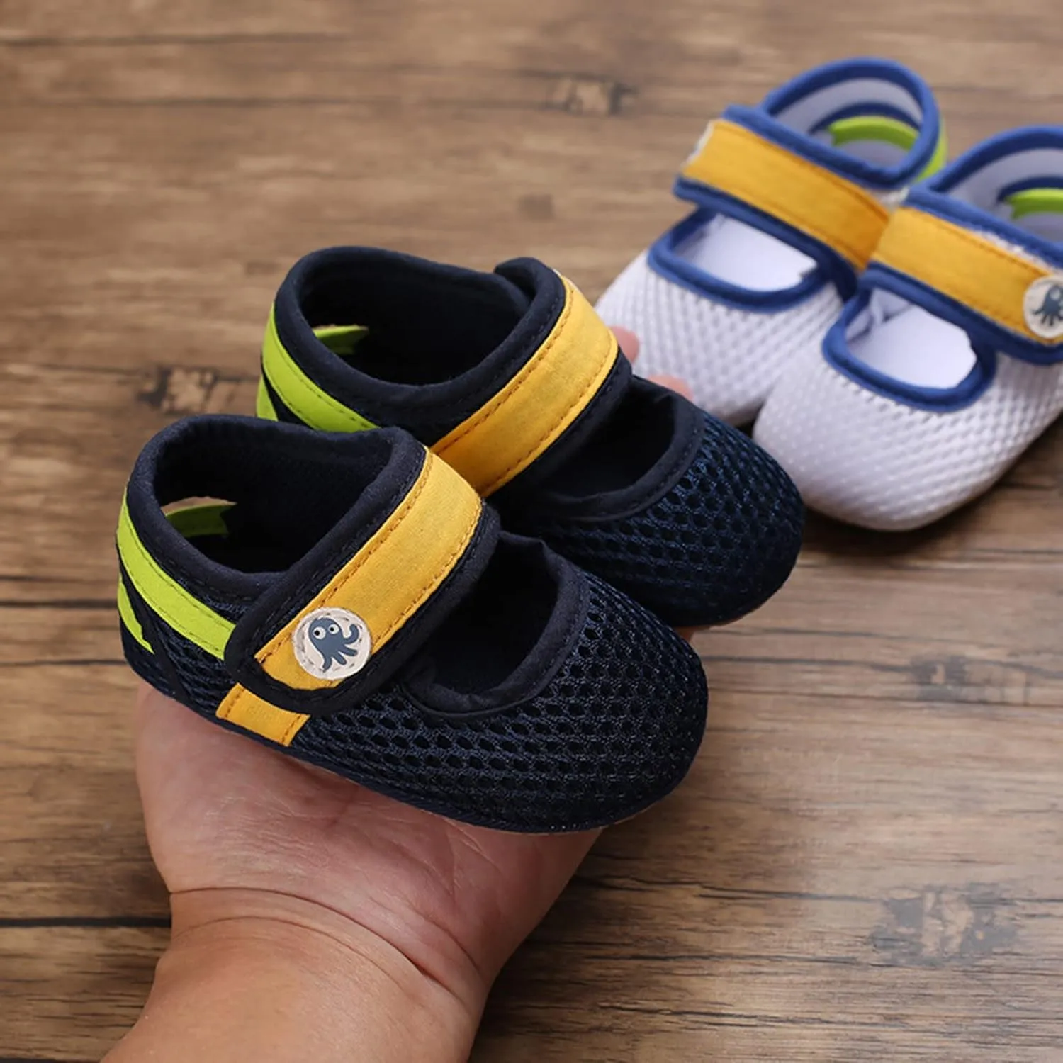 Summer Children Toddlers Boys and Girls Flat Floor Sports Mesh Breathable and Comfortable Hook Loop Glittery High Tops