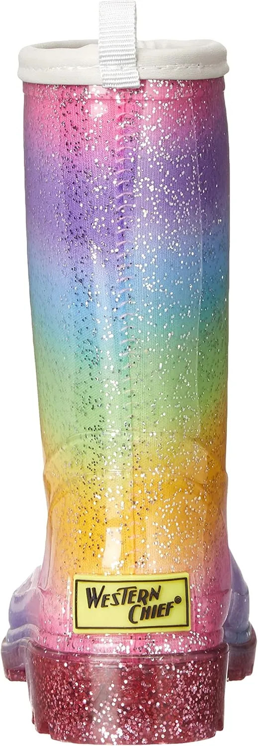 Western Chief Kids Waterproof Light Up Rain Boots With Handles for Easy On and Off for Boys and Girls