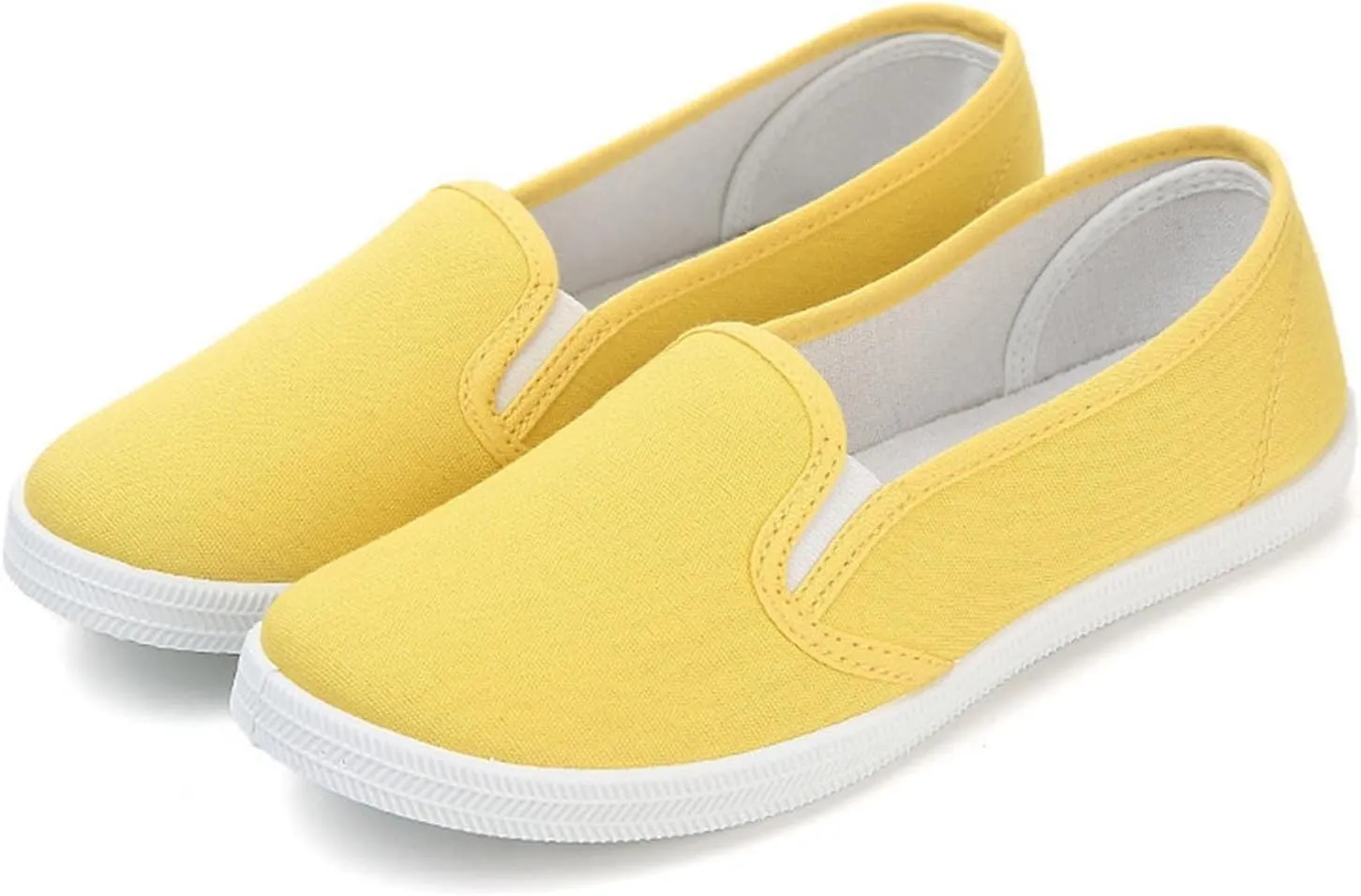 Women's Casual Shoes Summer Knit Slip On Walking Shoes Breathable L𝐨w Heel Dress Sneaker Wide Width Mesh Comfortable Sneakers