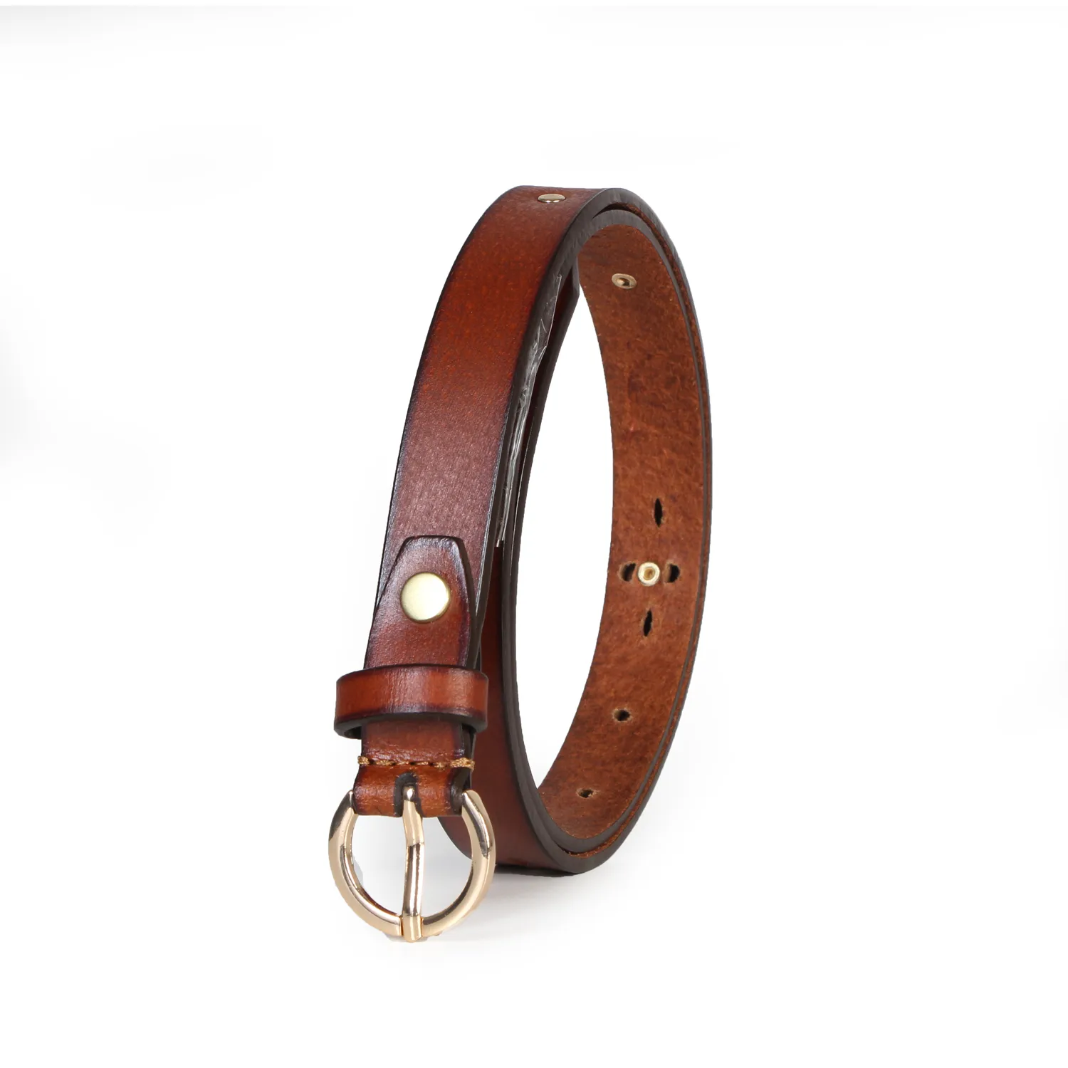 Women's Leather waist Belt - Tan