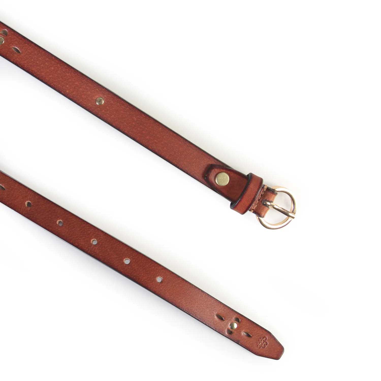 Women's Leather waist Belt - Tan