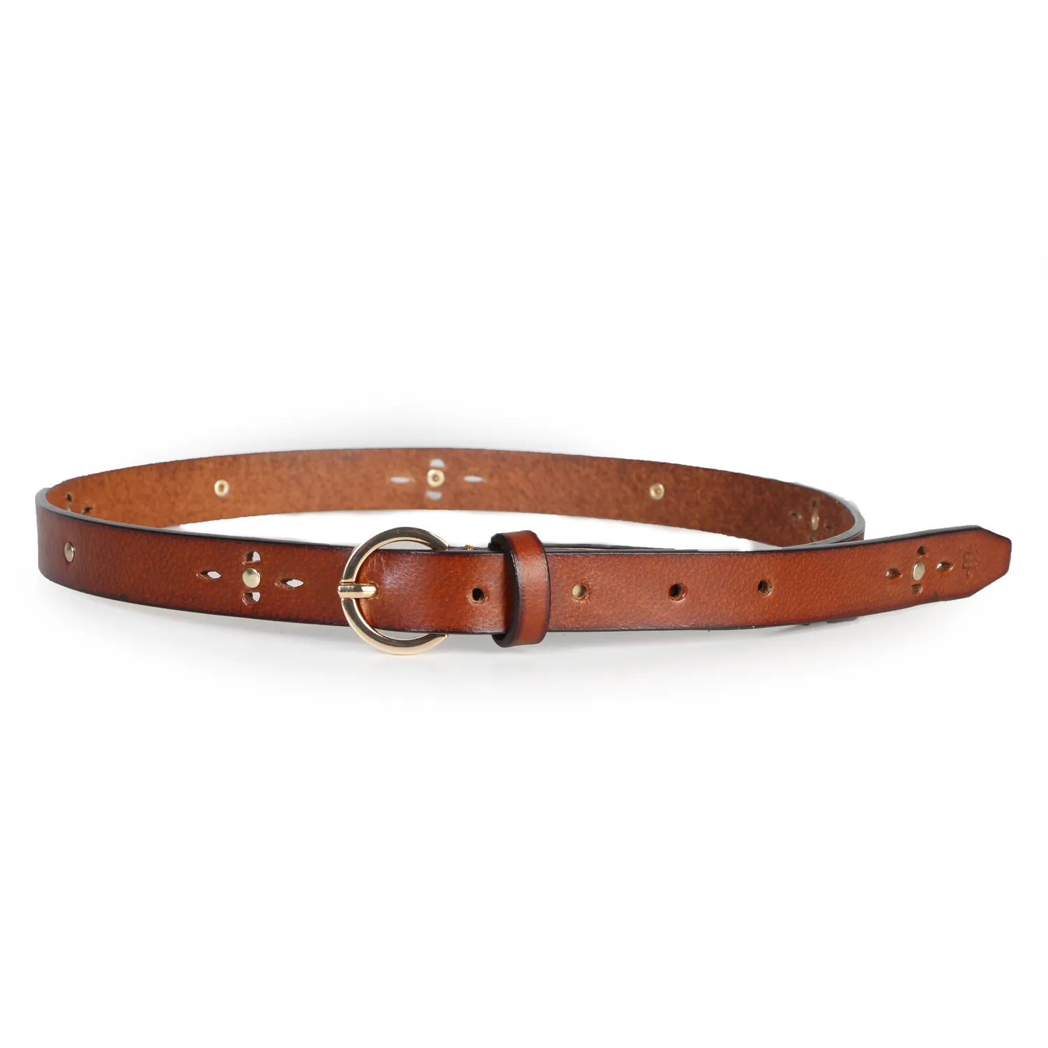 Women's Leather waist Belt - Tan