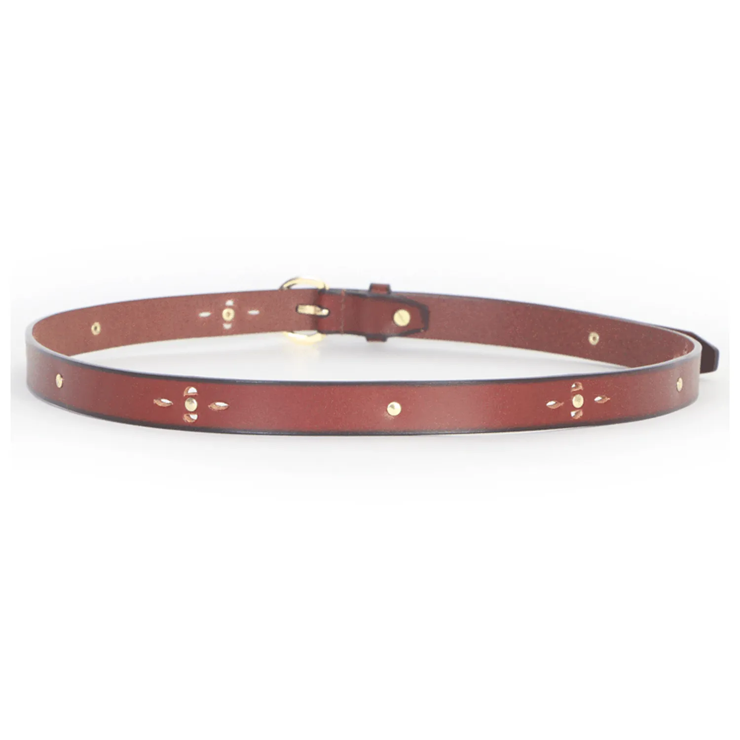 Women's Leather waist Belt - Tan