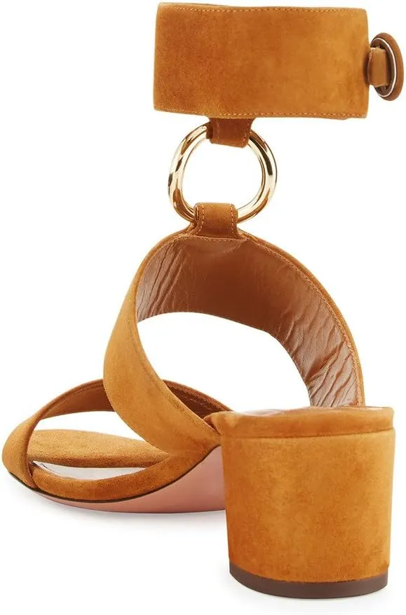 YDN Women Chic Block Heel Gladiators Strappy Ankle Strap Open Toe Sandals Dress Shoes